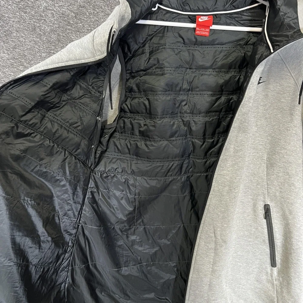 Nike Aeroloft Tech Fleece Parka Jacket Women's 2XL Gray‎ Insulated Full Zip